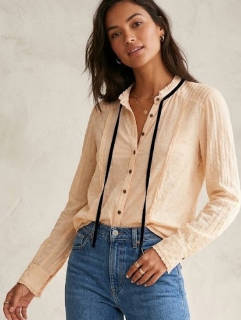 Free People Olivia Blouse...vintage Size Large